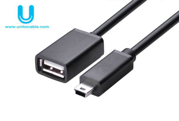 Mini USB 5pin male to USB A female cable