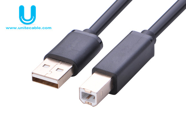 USB 2.0 AM to BM print cable gold-plated